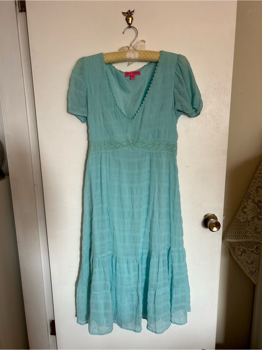 Y2K whimsical Betsy Johnson sea green/blue size medium dress
